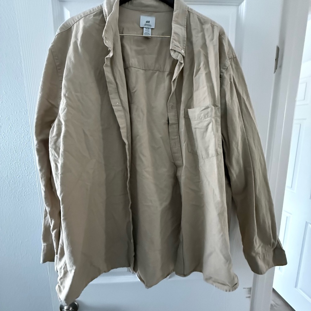 H&M Men's Light Tan Shirt Jacket